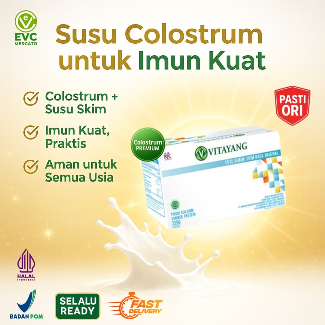 Vitayang Susu Skim Colostrum Omega 3 Prebiotik alami - gambar 1