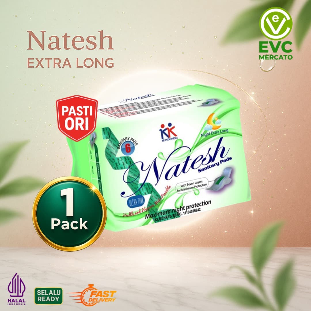 Natesh Night Extra Long Pembalut extra panjang 33 cm - gambar 1